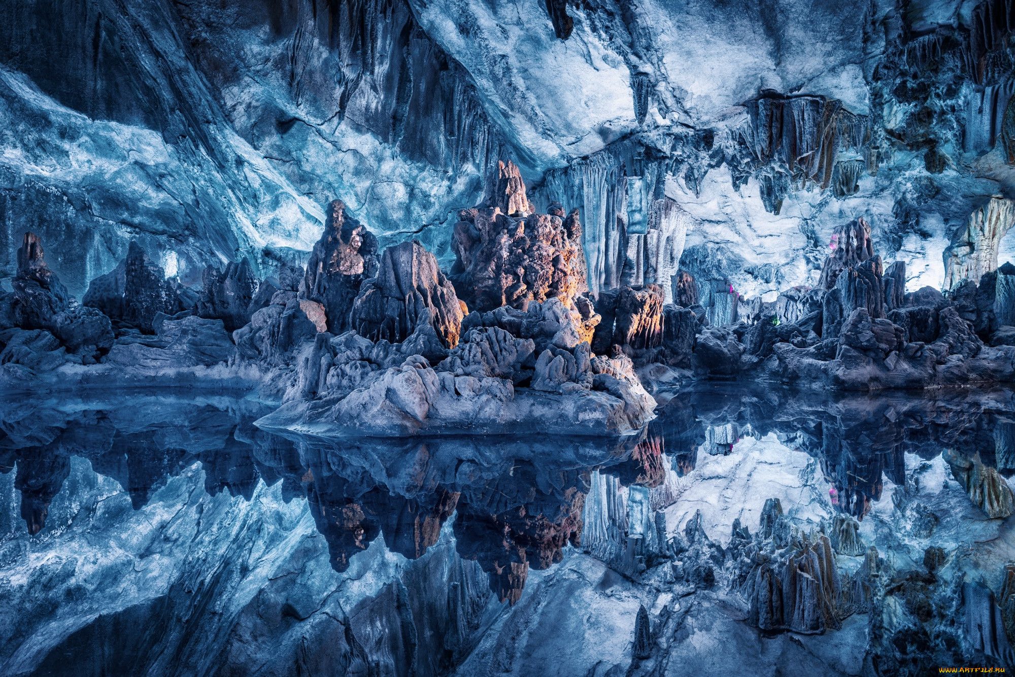 ,   , blue, cave, water, , , , , wallhaven